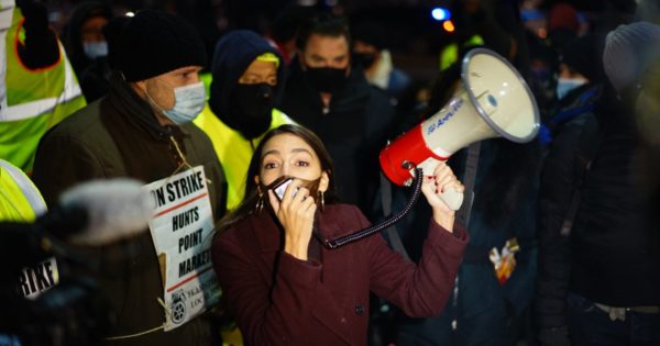 AOC Spent Inauguration Day with Striking Produce Workers in New York City. Here’s What to Know.